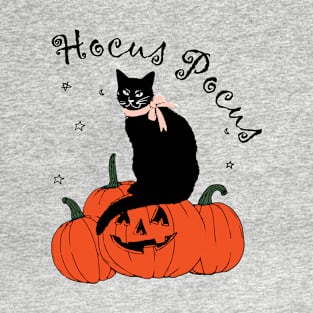 Hocus Pocus Halloween Black Cat Watching T-Shirt